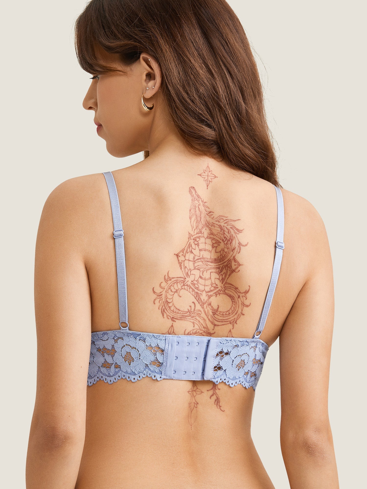 Voedingsbralette van kant met diepe V-hals – voedings-bh zonder beugel