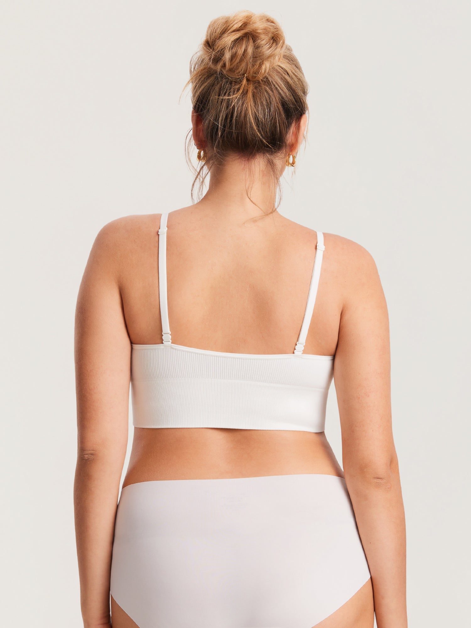 Voedingsbralette in ribstof met V-hals – voedingsbeha zonder beugel