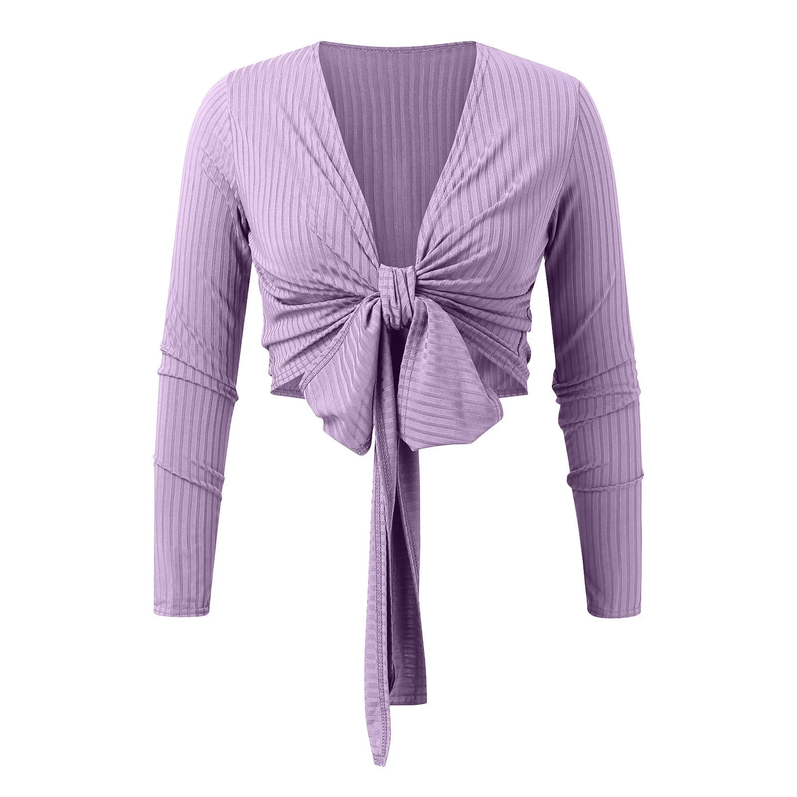 Gebreide top met V-hals