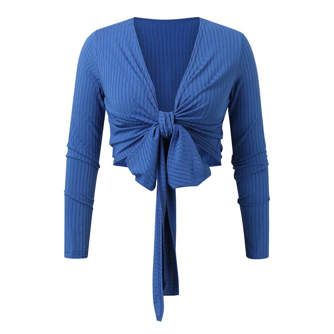 Gebreide top met V-hals