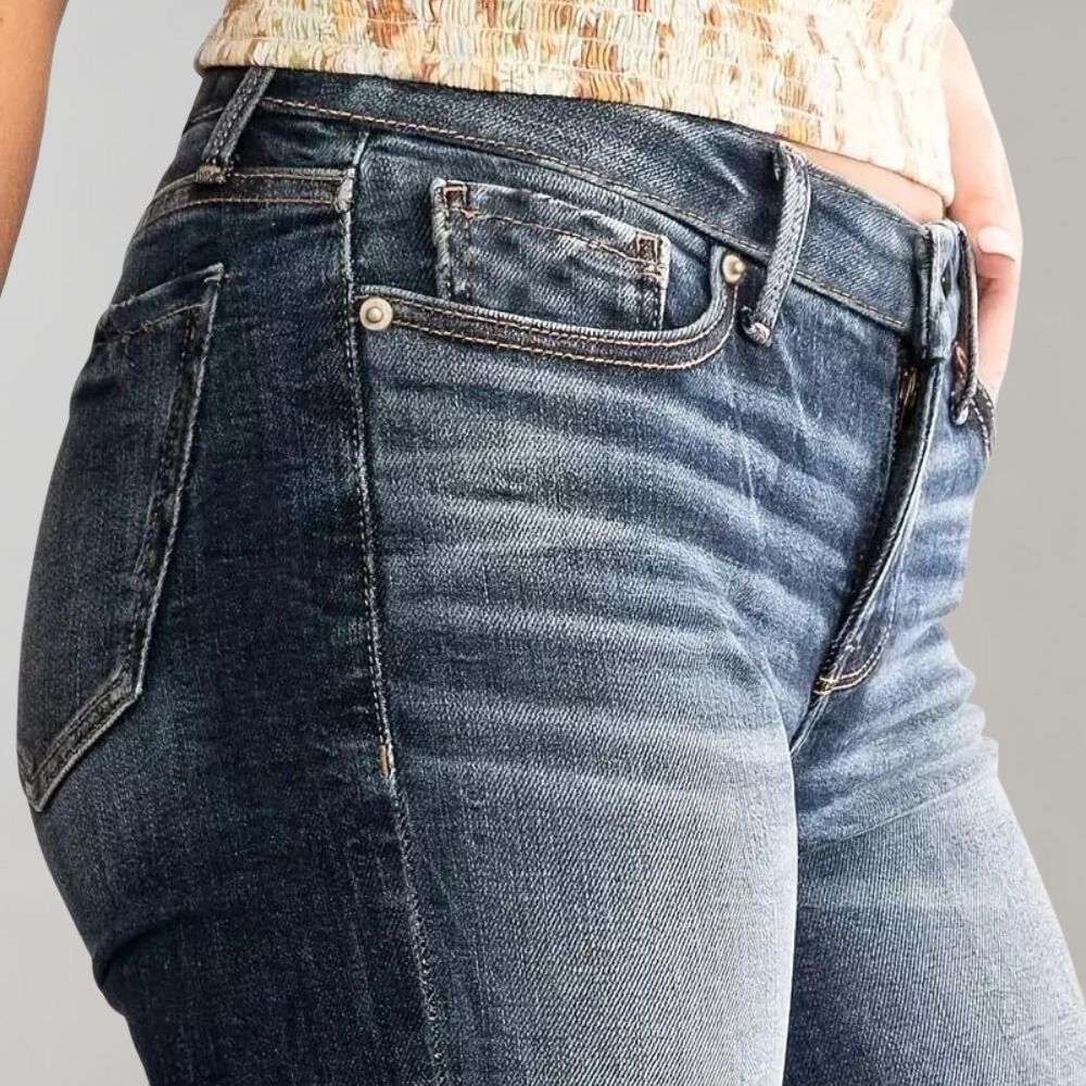 Uitlopende denim broek