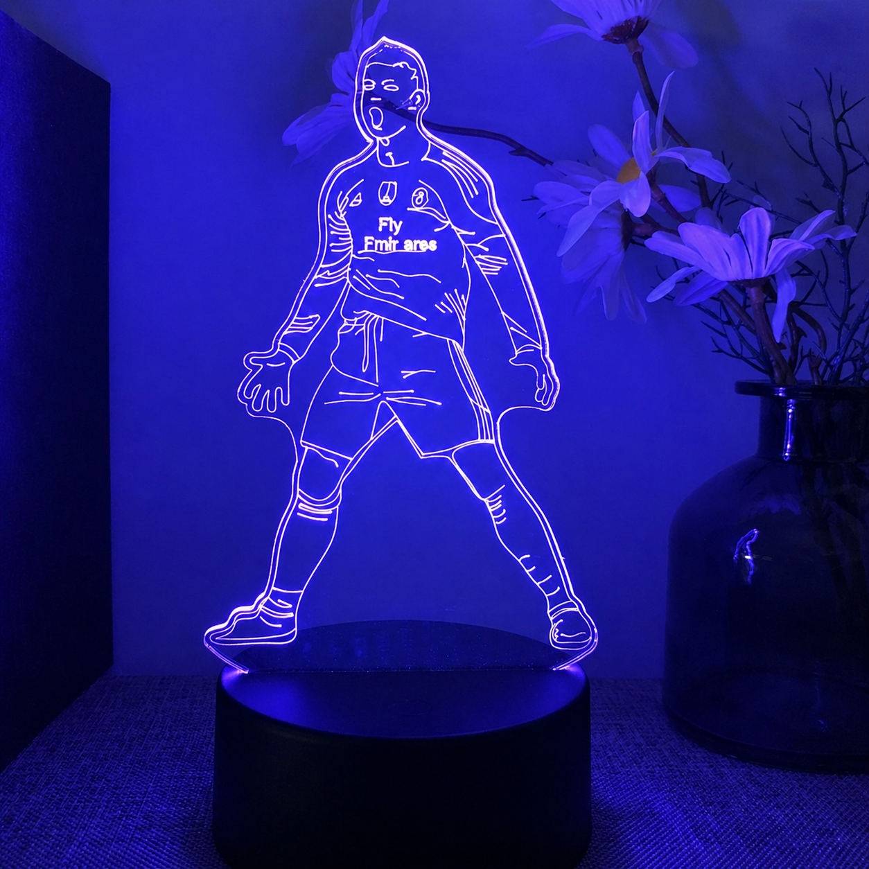 Ronaldo 3D Illusie LED-Lamp - Nachtlampje