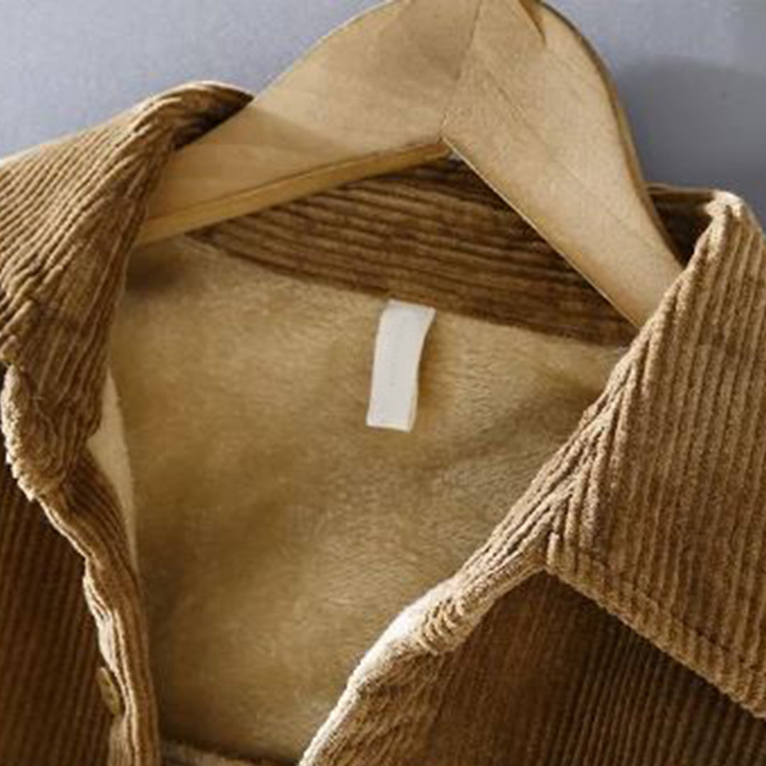 Heren corduroy wintershirt