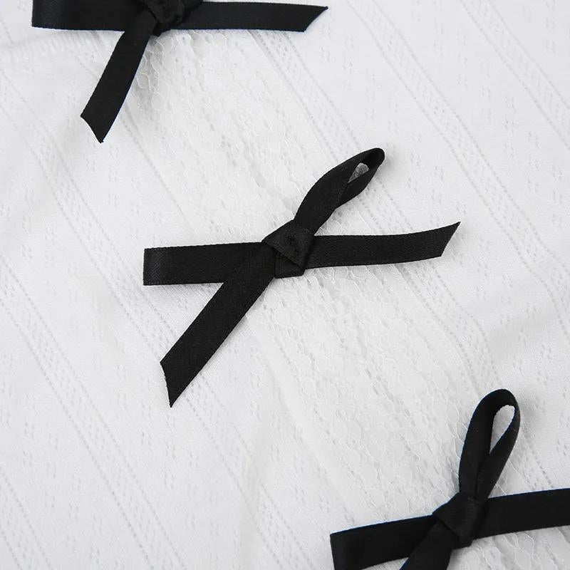 Geribbelde tanktop met veterdetails