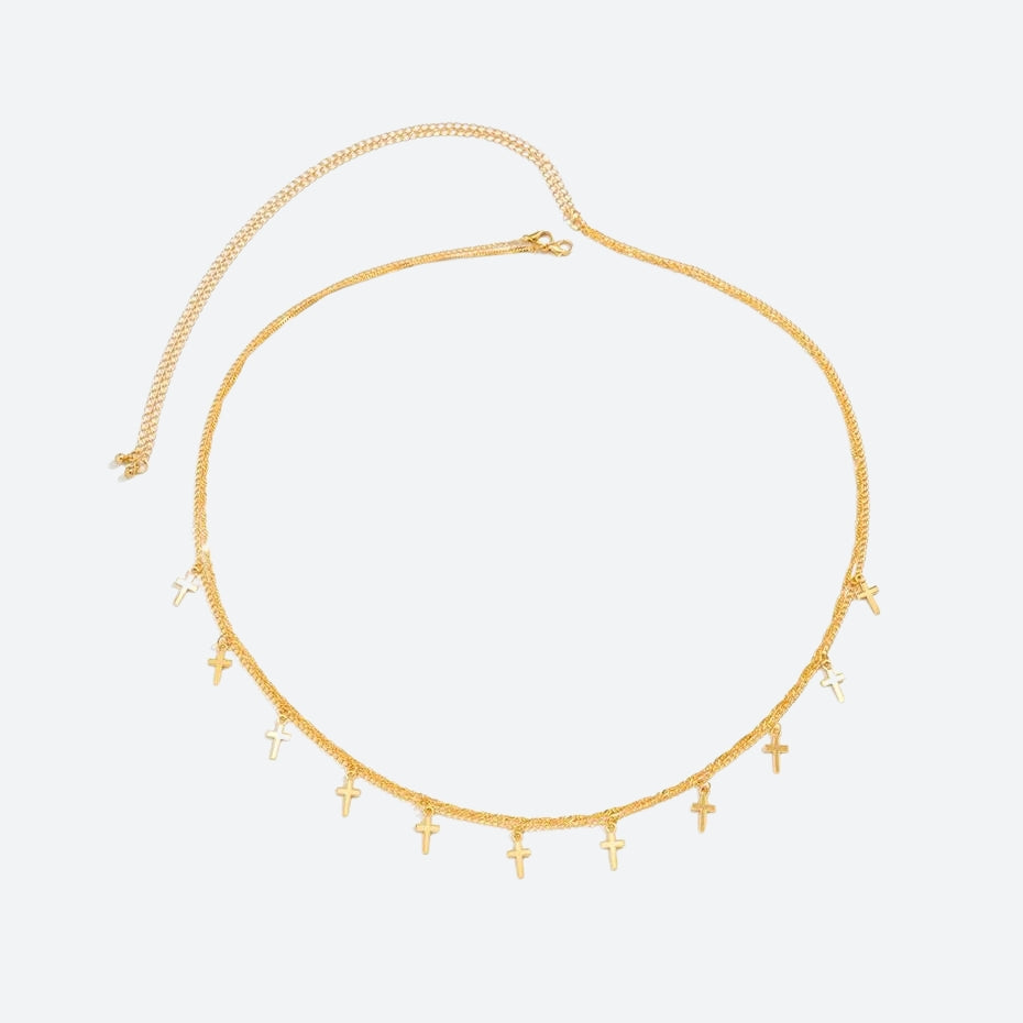 Elegante buikketting met kruishangers