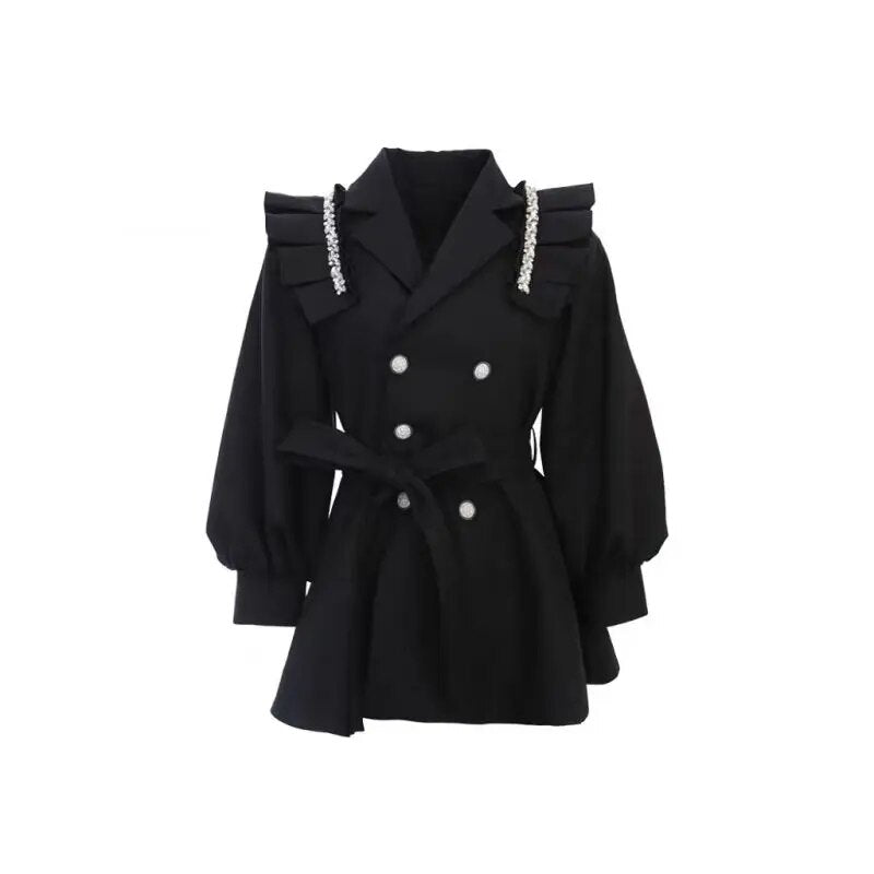 Mini jurk met bisschopsmouw en strik