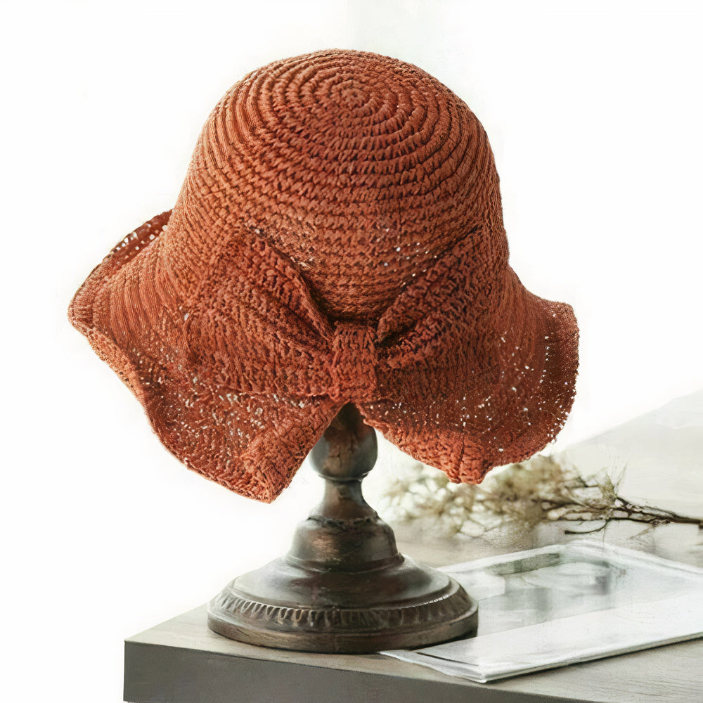 Opvouwbare zomerhoed met strik