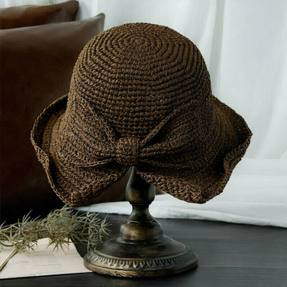 Opvouwbare zomerhoed met strik