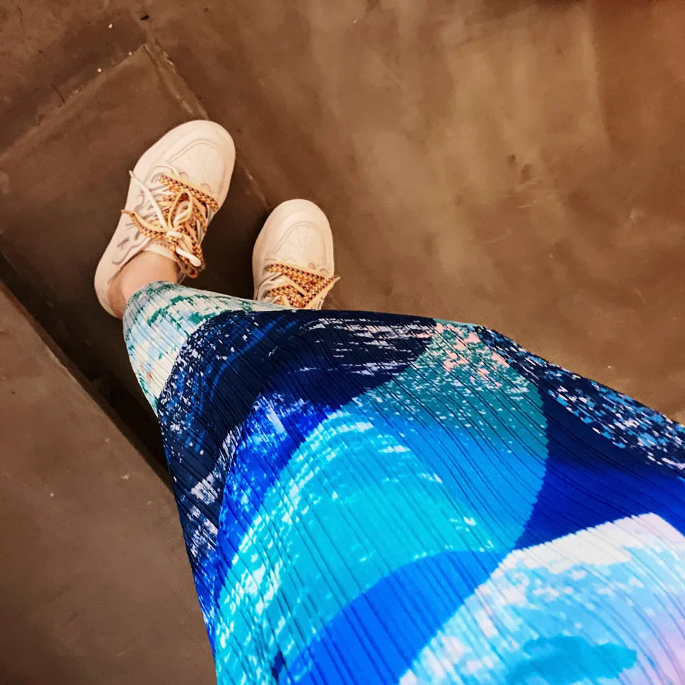 Midirok met bloemenpatroon