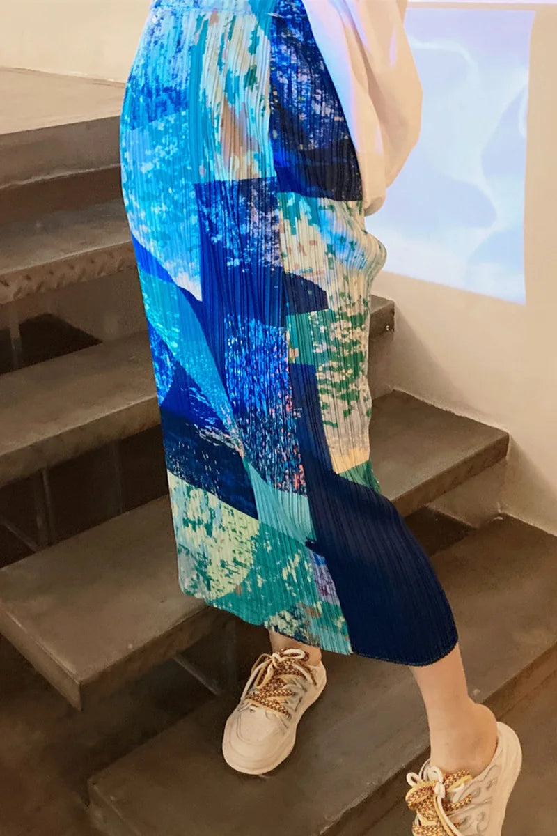 Midirok met bloemenpatroon