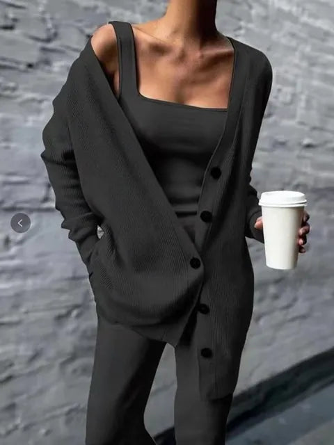 Gebreide driedelige set