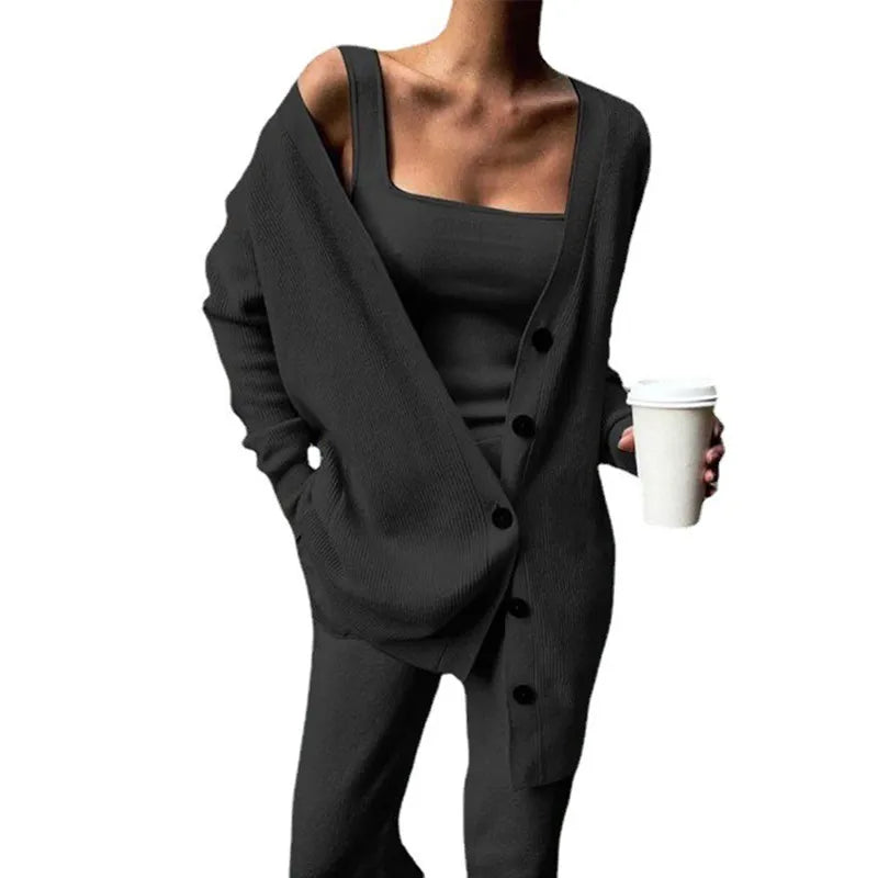 Gebreide driedelige set