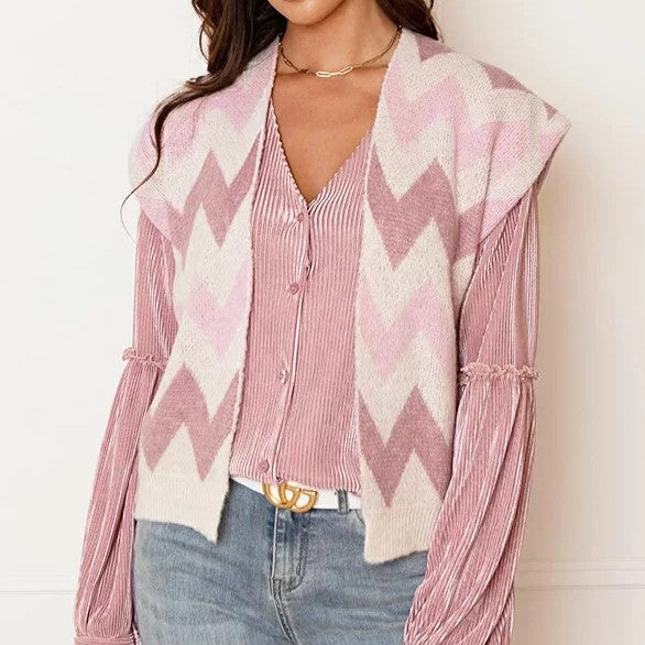 Elegante satijnen blouse met V-halslijn