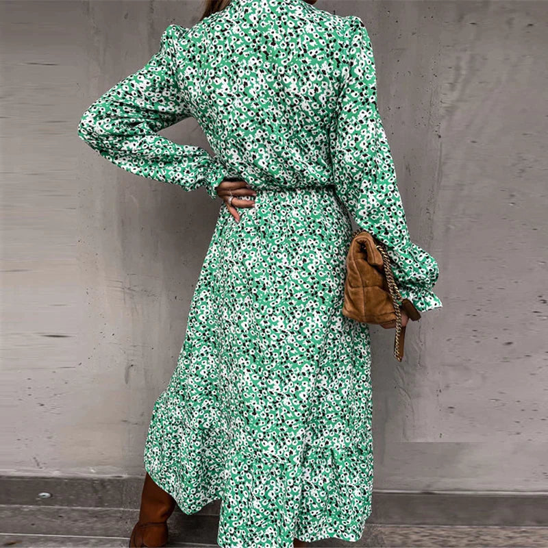 Maxi-jurk met V-halslijn