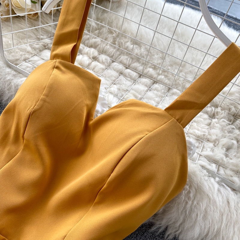 Mouwloze A-lijn avondjurk met sweetheart halslijn