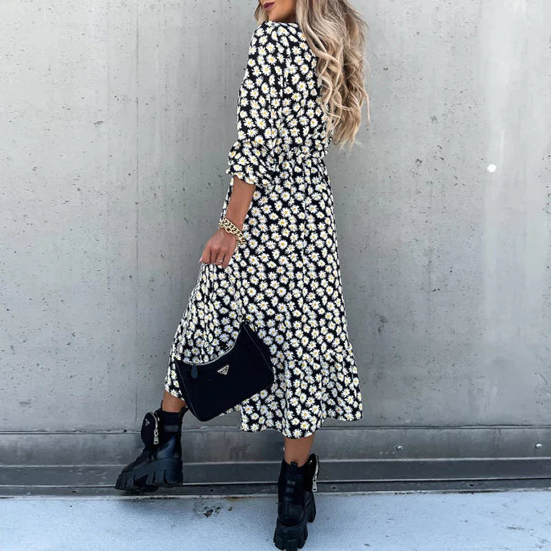 Maxi-jurk met V-halslijn