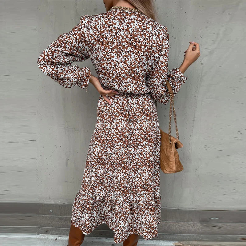 Maxi-jurk met V-halslijn