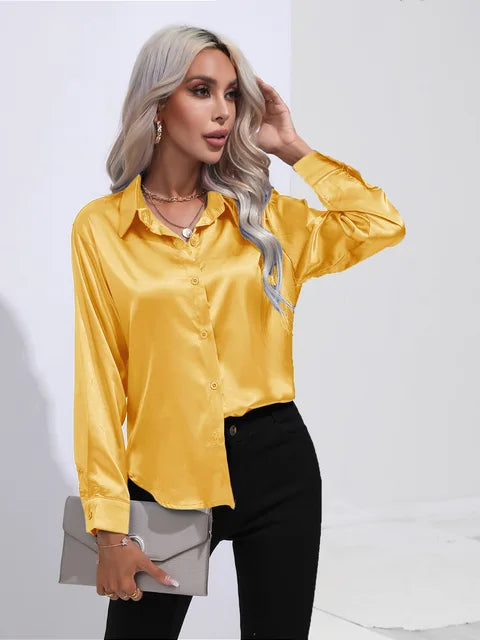 Elegante satijnen blouse