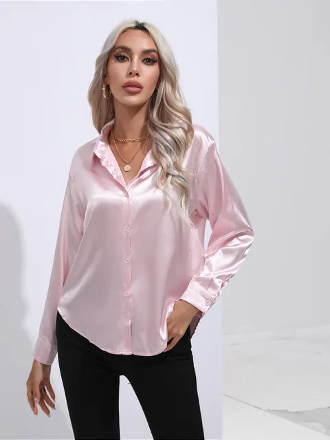 Elegante satijnen blouse
