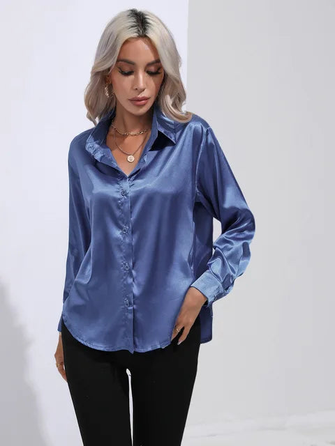 Elegante satijnen blouse