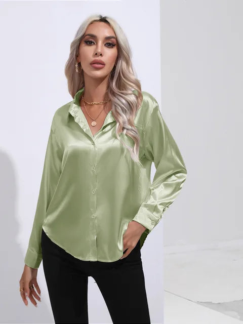 Elegante satijnen blouse