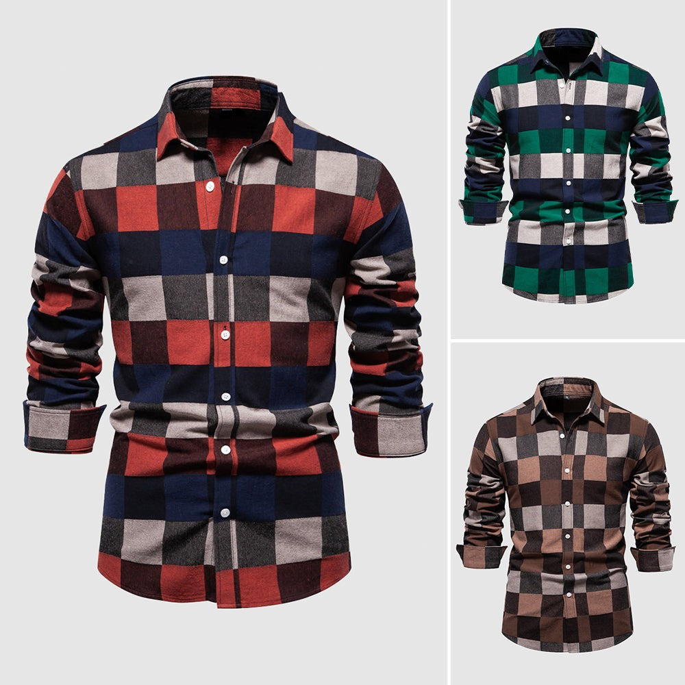 Retro geruit overhemd