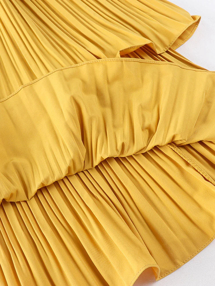 Rok met ruches en elastische tailleband