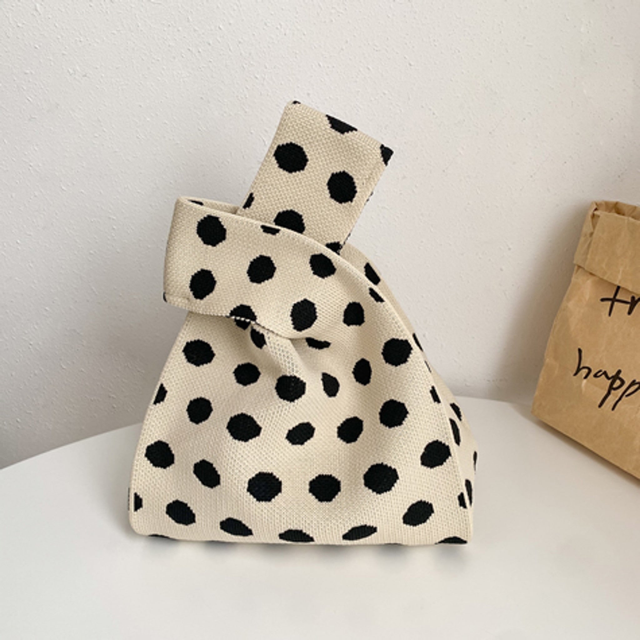 Chic gestreepte canvas draagtas