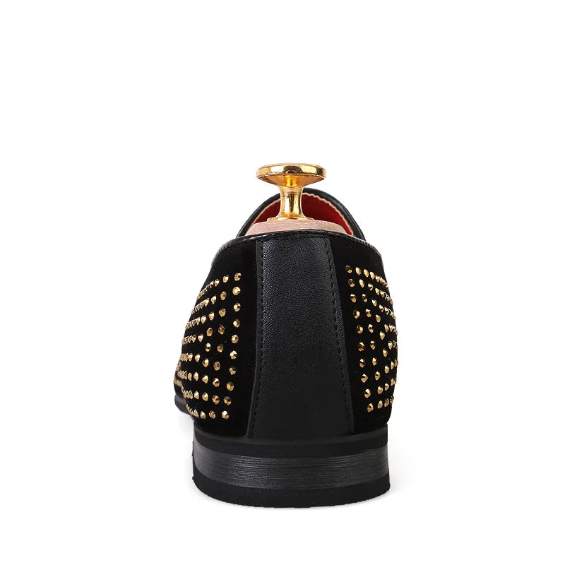 Luxe loafers met stud versieringen