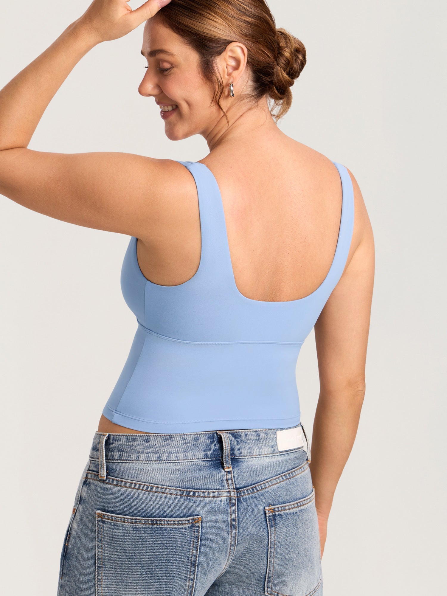 Voedingstop met overslag als croptop – Natrelax® voedingshemd