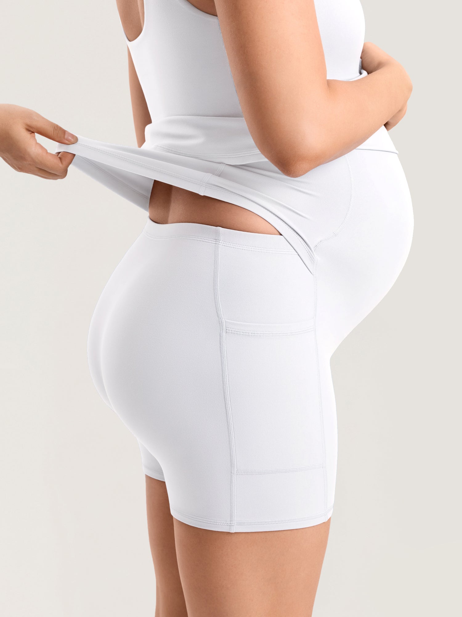 Zwangerschapsjurk in minilengte met ingebouwde short – Natrelax®
