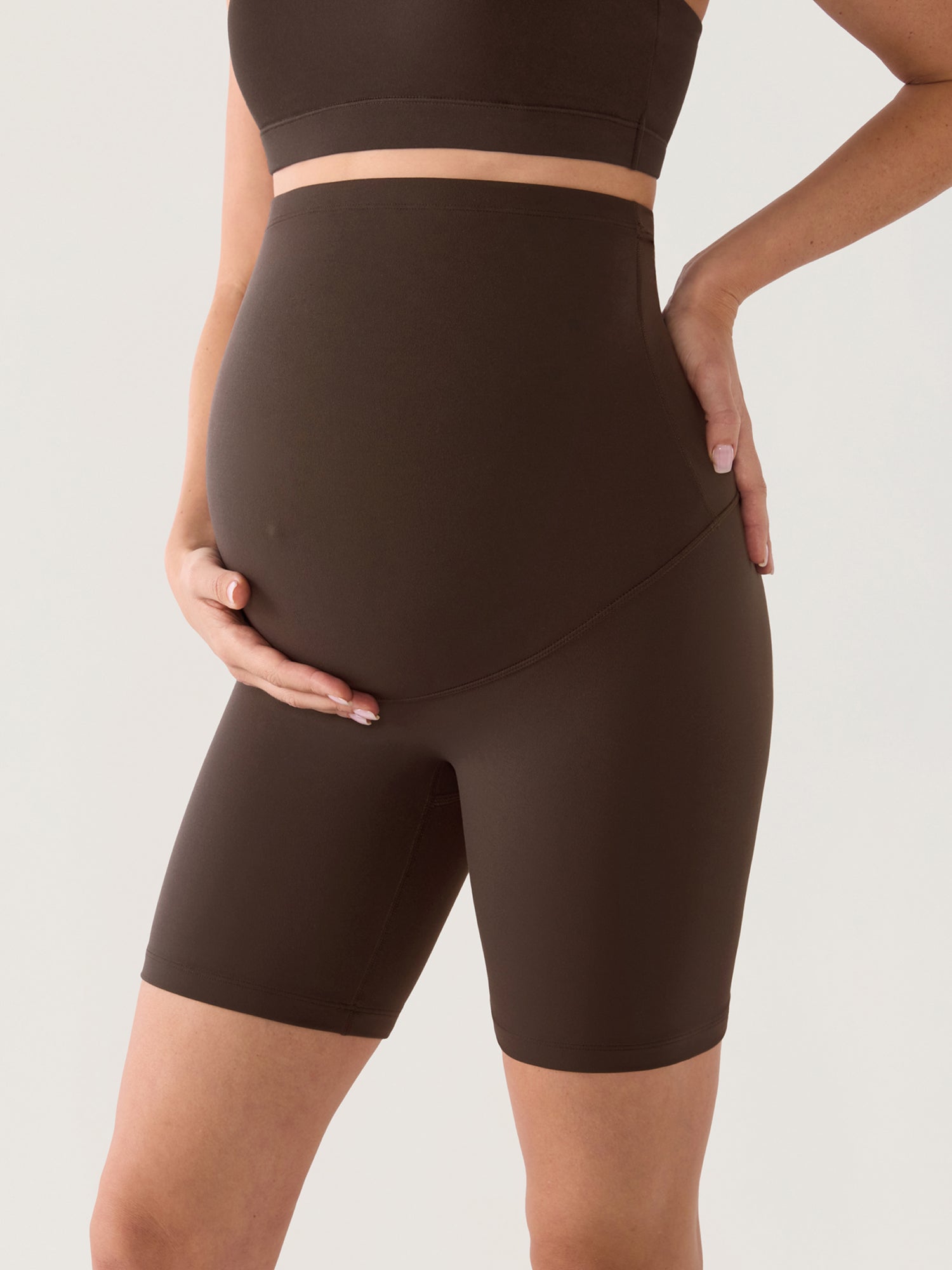 Zwangerschapsshort zonder voornaad – Natrelax® hoge taille, 15 cm