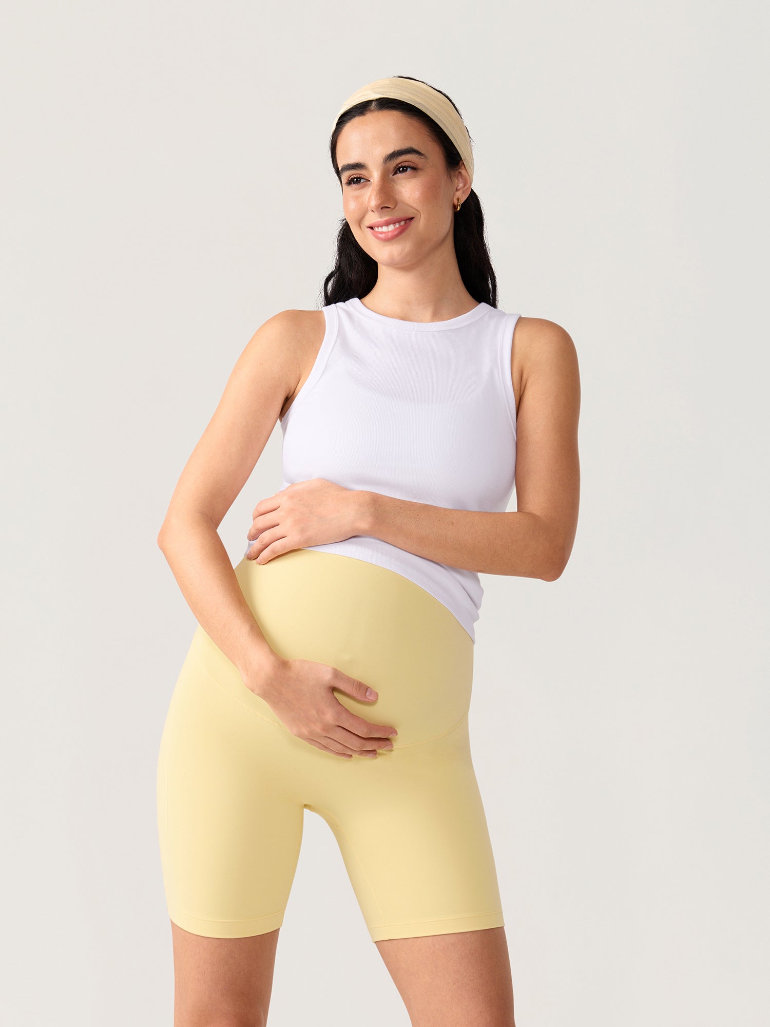 Zwangerschapsshort zonder voornaad – Natrelax® hoge taille, 15 cm