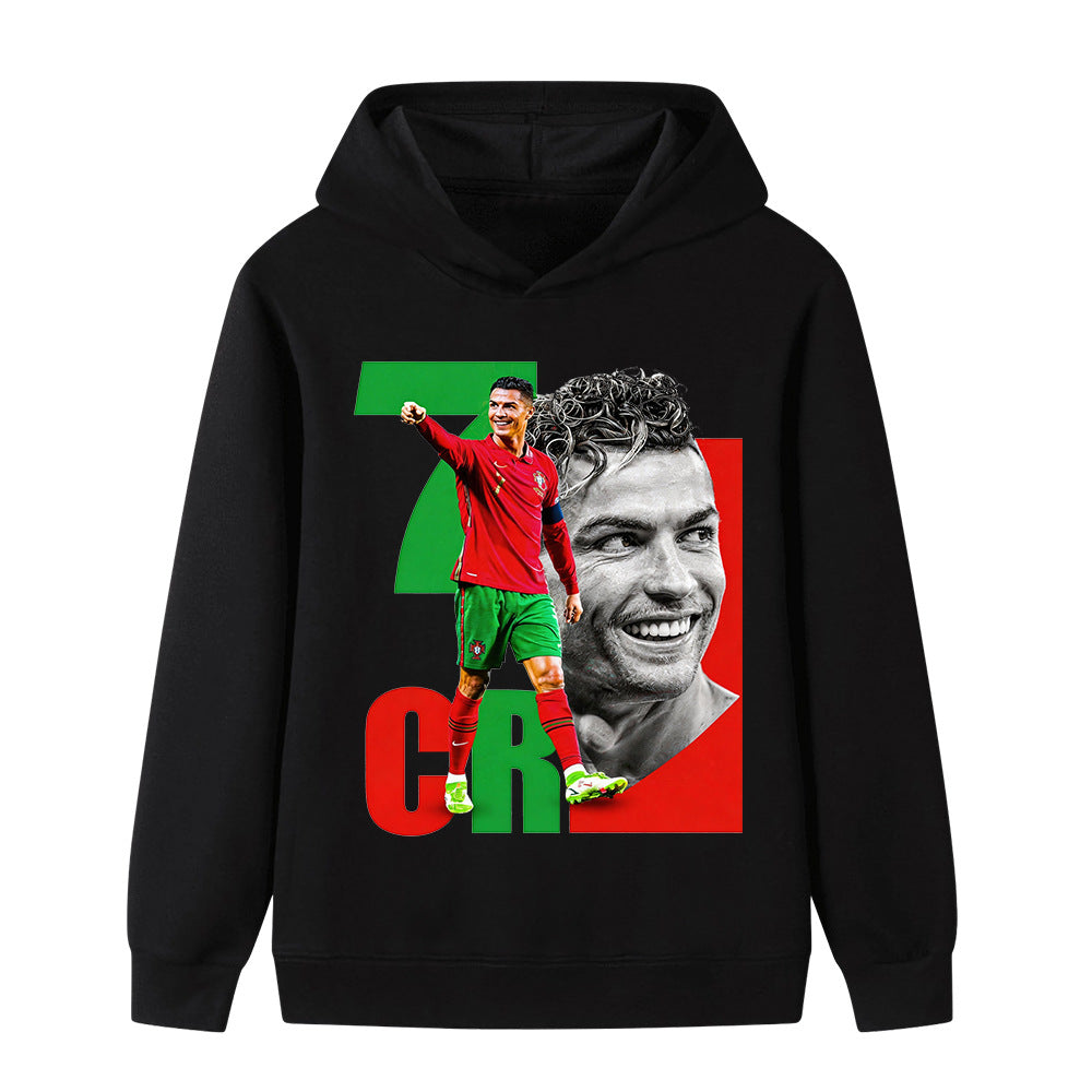 Cristiano Ronaldo Voetbal Hoodie Kinderen - Portugal - Zacht