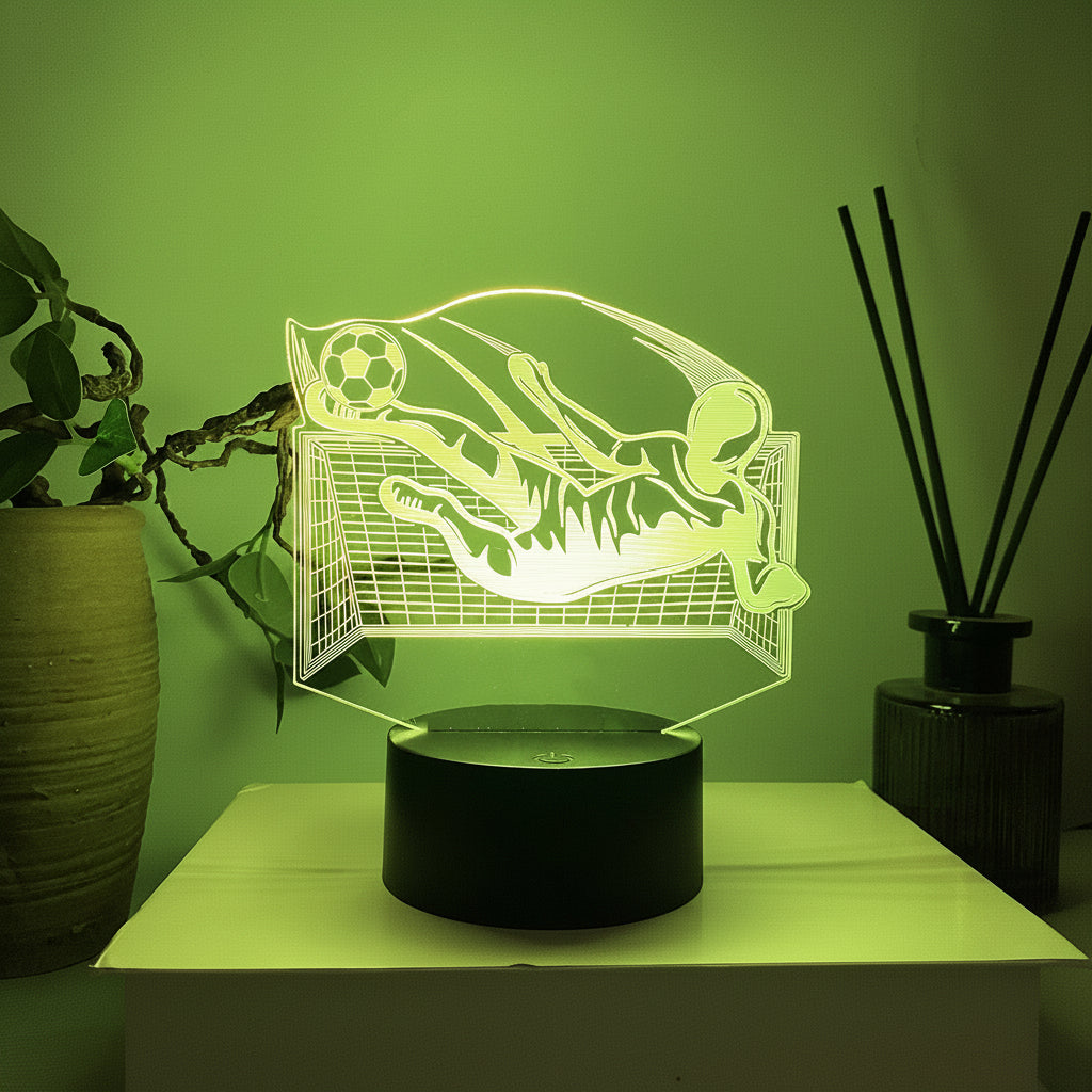 Voetbal 3D Illusie LED-Lamp - Nachtlampje - USB