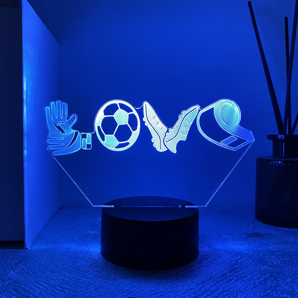 Voetbal 3D Illusie LED-Lamp - Nachtlampje - Nachtlampje