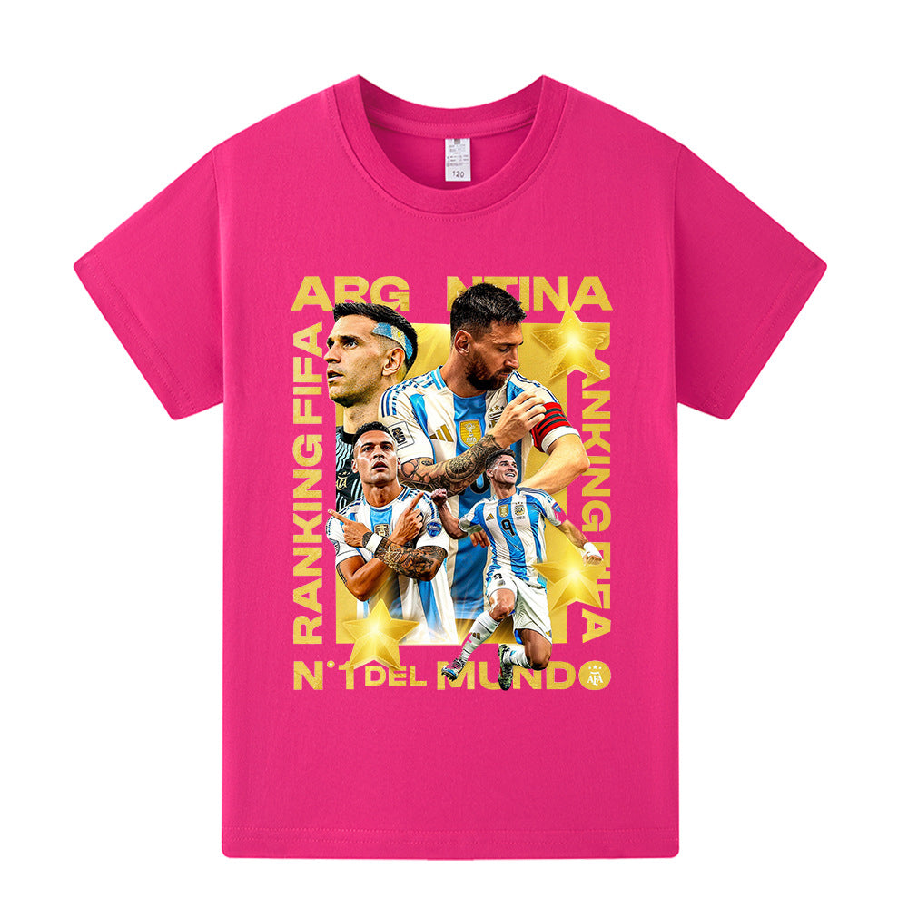 Lionel Messi Voetbal T-shirt Kinderen - Cool Design