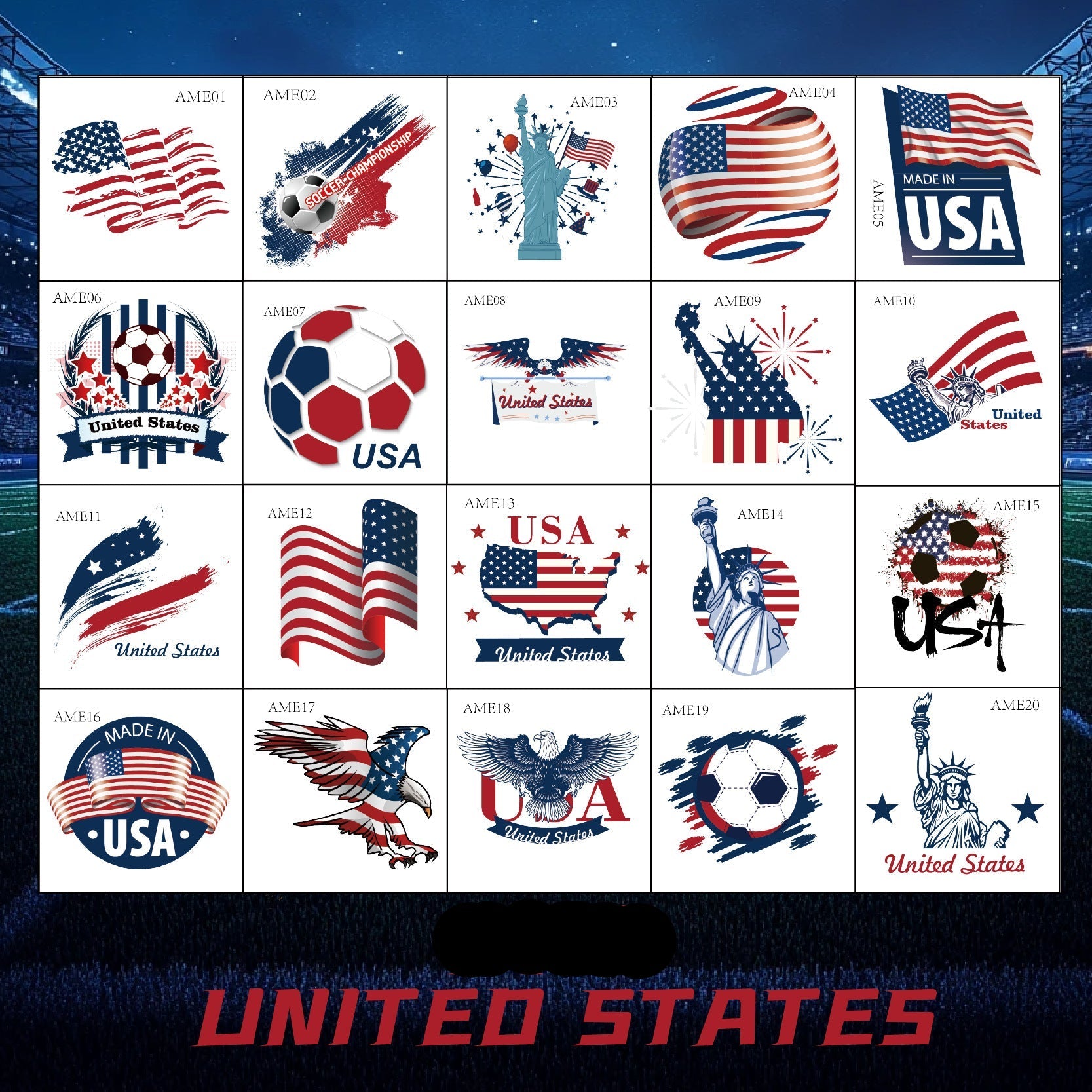 Voetbal Stickers - USA