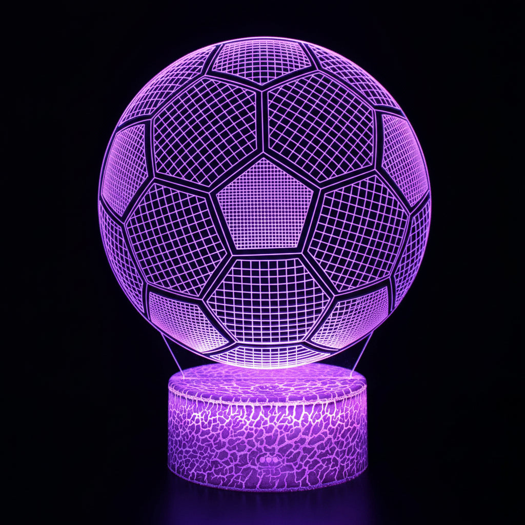 Voetbal 3D Illusie LED-Lamp - Nachtlampje - Cadeau
