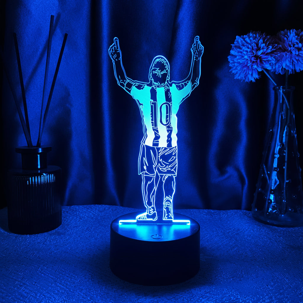 Messi 3D Illusie LED-Lamp - Nachtlampje