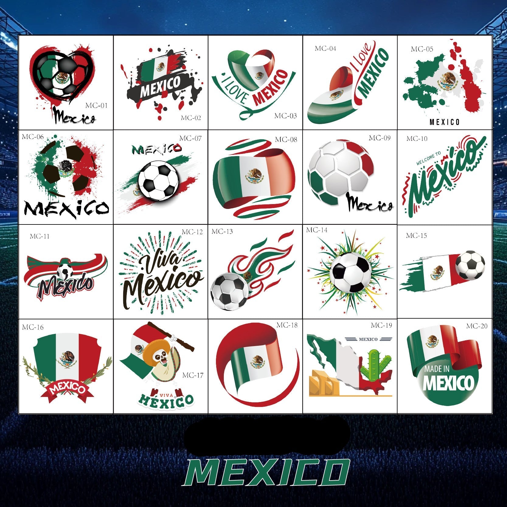 Voetbal Stickers - Mexico