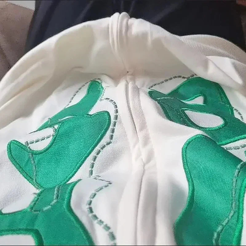 Oversized hoodie met opvallende letterapplicaties