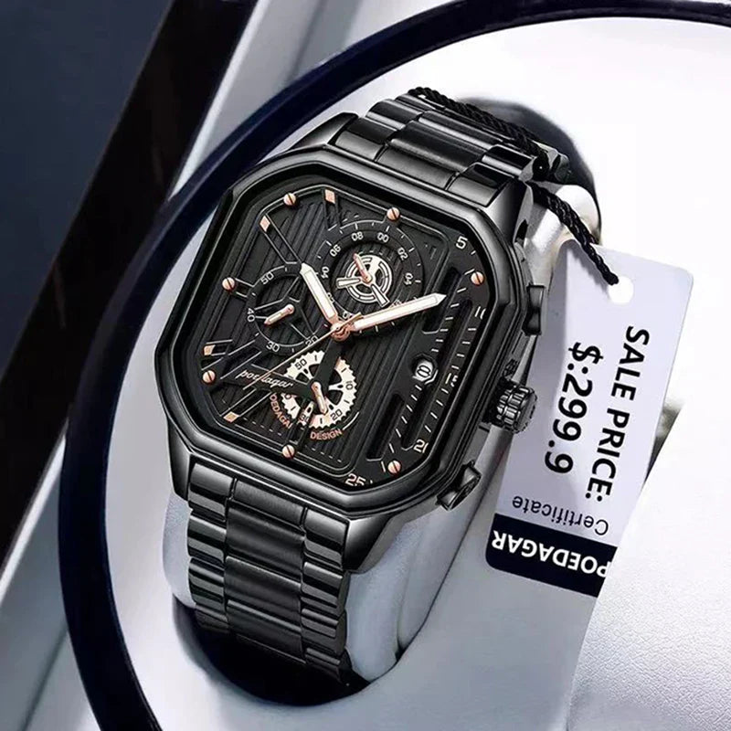 Luxe automatisch horloge met skelet wijzerplaat