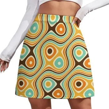 Boho chic lijnrok met bloemenpatroon