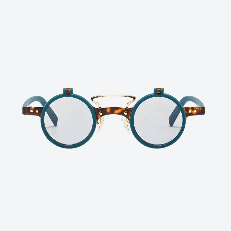 Retro punk zonnebril met dubbele brug