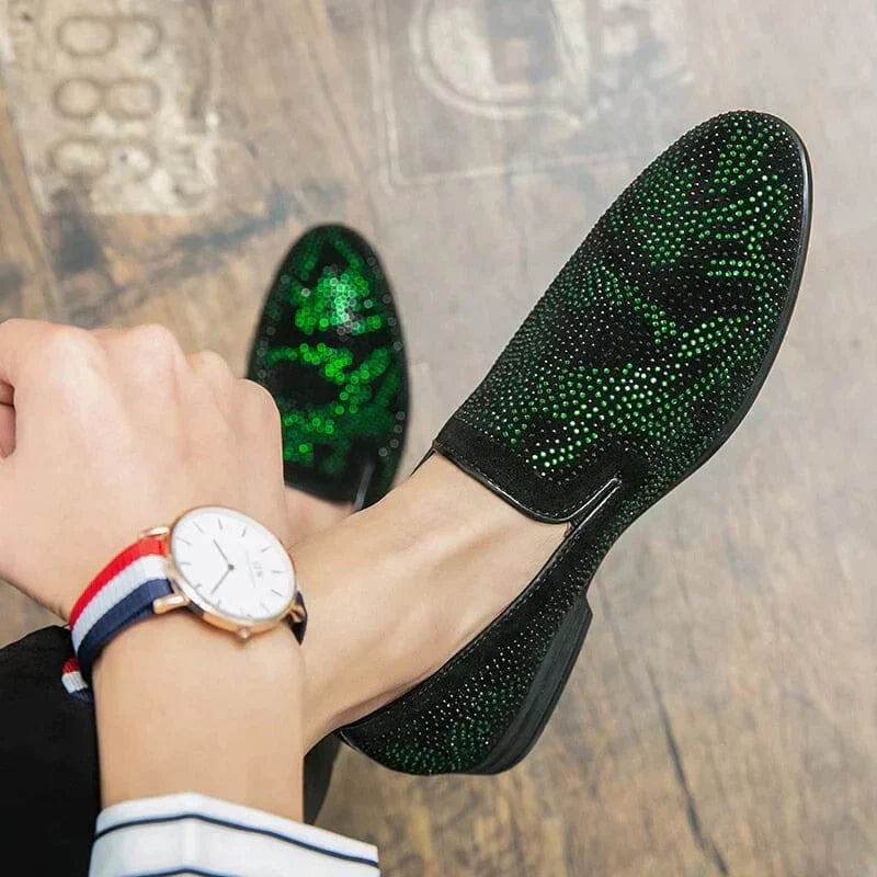 Loafers met strass-versieringen