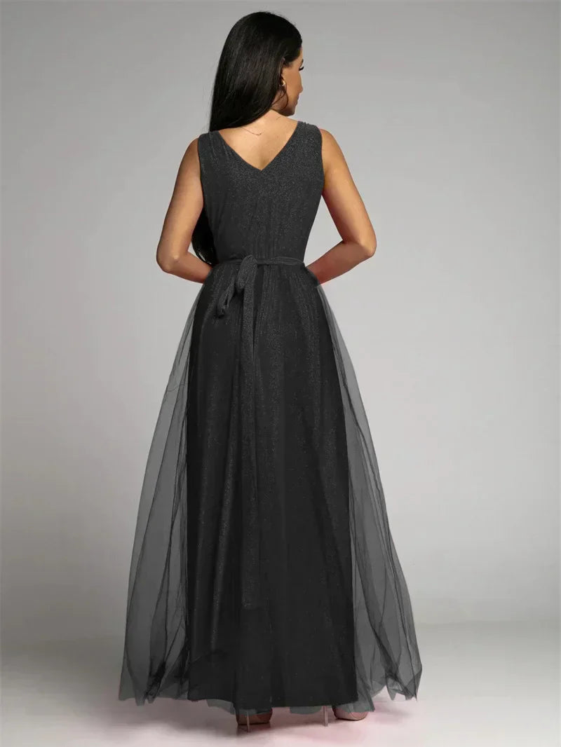 Elegante jurk met V-hals