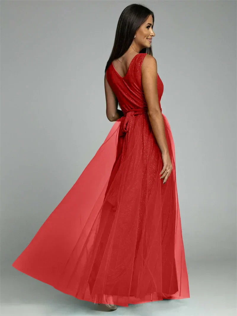 Elegante jurk met V-hals