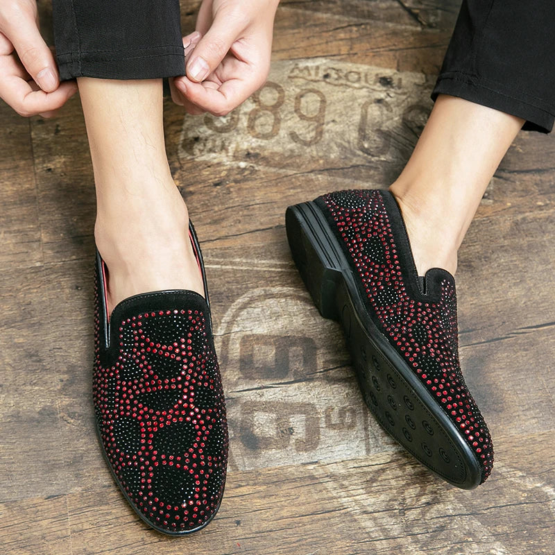Loafers met strass-versieringen