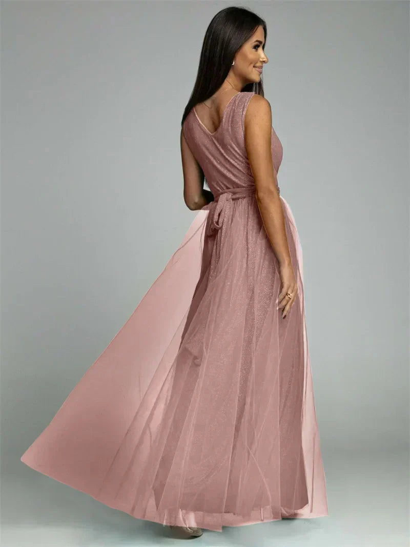 Elegante jurk met V-hals